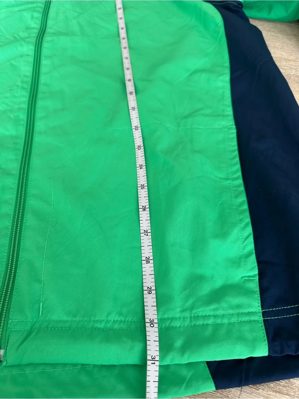 Nike Green and Navy Hooded Windbreaker‎ Jacket